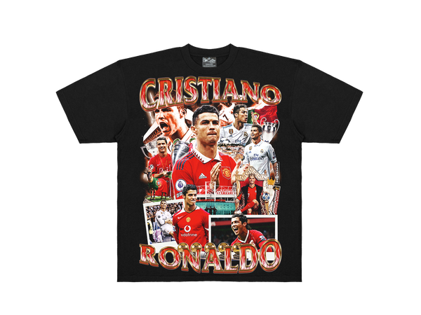 Cristiano Ronaldo graphic oversized T-shirt by OffCentre Clothing, front mockup
