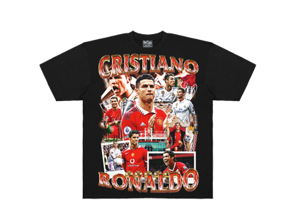 Cristiano Ronaldo graphic oversized T-shirt by OffCentre Clothing, front mockup